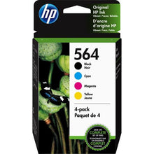 Load image into Gallery viewer, HP 564 Black/Cyan/Magenta/Yellow Ink Cartridges 4-pack , 3YQ22AN
