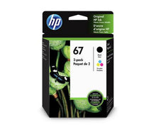 Load image into Gallery viewer, HP 67 Black / Tri-Color Ink Cartridges, Pack of 2 (3YP29AN)