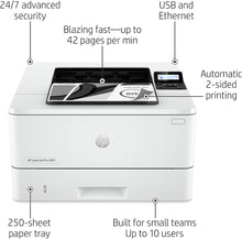 Load image into Gallery viewer, HP LaserJet Pro 4001dn Black &amp; White Printer (2Z600FR)

