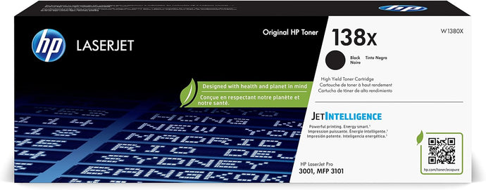 HP 138X Black High Yield Toner Cartridge (W1380X)
