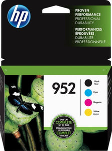 HP 952 Black/Cyan/Magenta/Yellow Ink Cartridges, 4/Pack (X4E07AN)