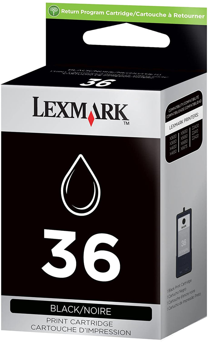 Lexmark 36 Black Ink Cartridge, (18C2130)