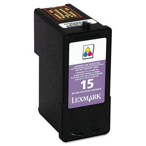 Lexmark 15 Color Ink Cartridge, 150 Page-Yield, Tri-Color 18C2110