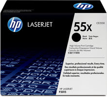 Load image into Gallery viewer, HP 55X Black  High Yield Toner Cartridge, (CE255X)
