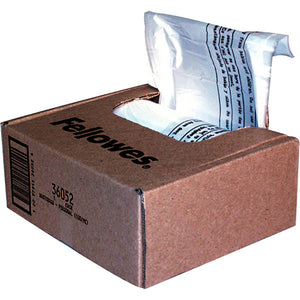 Fellowes Waste Bags for Small Office / Home Office Shredders (100 Bags/Box) 36052