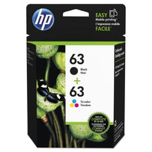 Load image into Gallery viewer, HP 63 2-Pack Black/Tri-Color Original Ink Cartridges L0R46AN140
