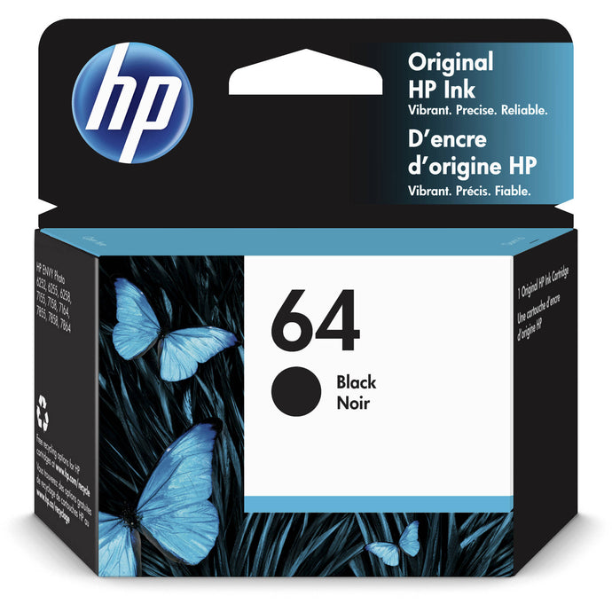 HP 64 Black Ink Cartridge (N9J90AN)