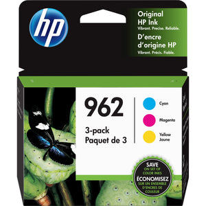 HP 962 Cyan/Magenta/Yellow Original Ink Cartridges 3-pack, 3YP00AN