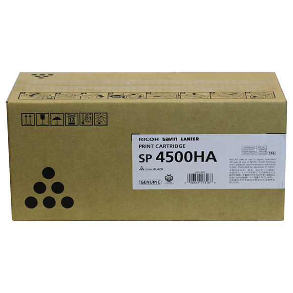 Ricoh High Yield Print Cartridge (12,000 Yield) (Type SP 4500HA) 40731 ...