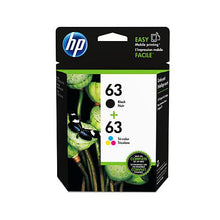 Load image into Gallery viewer, HP 63 2-Pack Black/Tri-Color Original Ink Cartridges L0R46AN140
