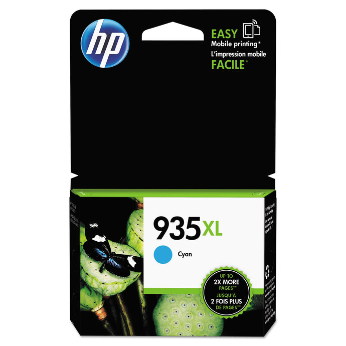 HP 935XL Cyan High Yield Ink Cartridge, (C2P24AN)