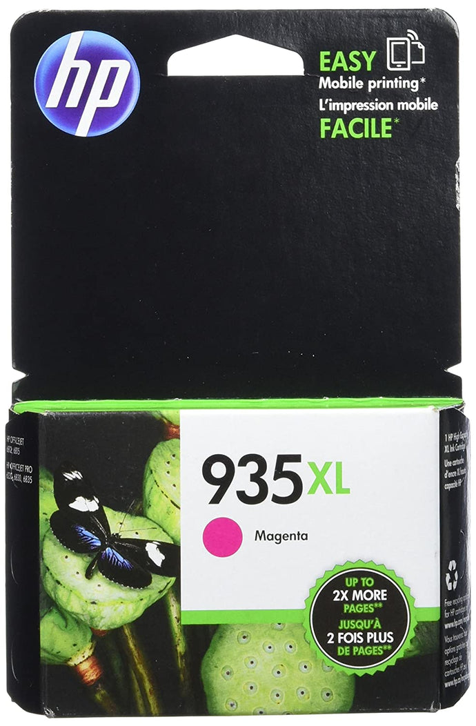 HP 935XL High Yield Magenta Ink Cartridge, (C2P25AN)