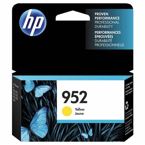 HP 952 Yellow Ink Cartridge, Standard (L0S55AN)