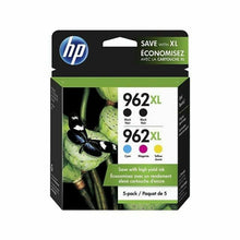 Load image into Gallery viewer, HP 962XL Twin Black, Cyan/Magenta/Yellow Ink Cartridges, High Yield, 5/Pack 6ZA57AN

