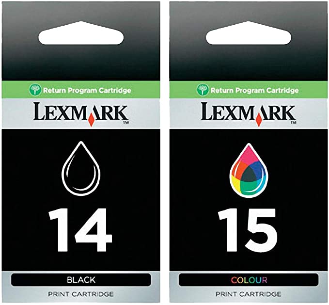 Lexmark 14/15 Black and Color Print Cartridge Combo, (18C2239)